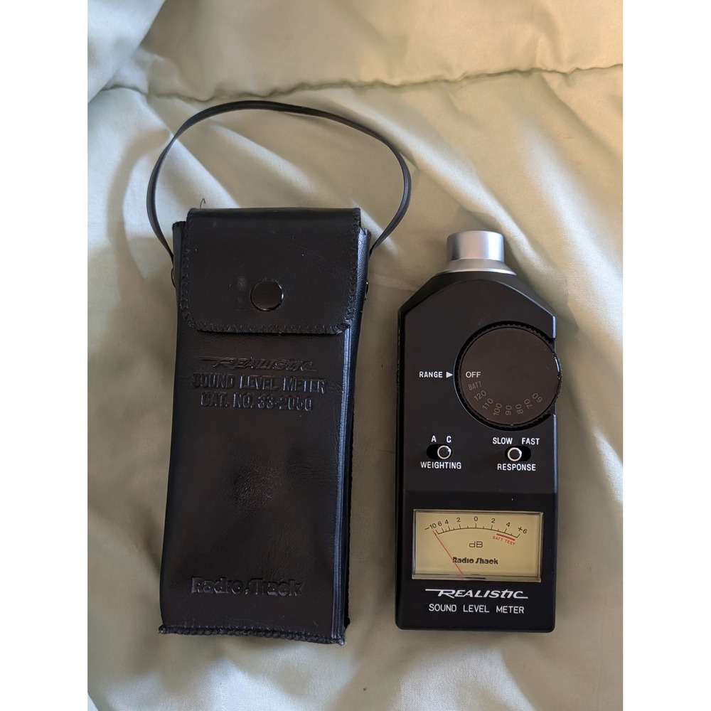Vintage Radio Shack Realistic 33-2050 Analog Sound Level Meter SPL Case Manual